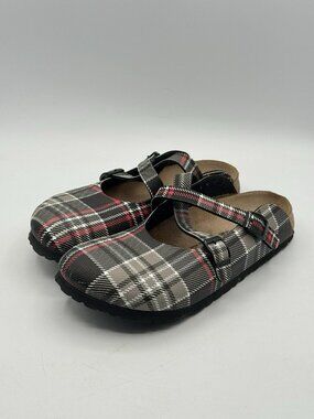 Birkenstock Birkis Dorian Slip On Plaid Clog Mule Shoe 39 Us 8